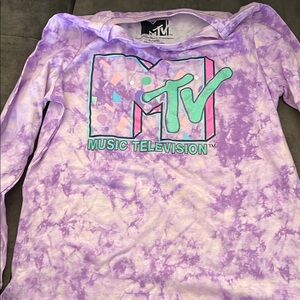 MTV Tie-Dye Long Sleeve Shirt